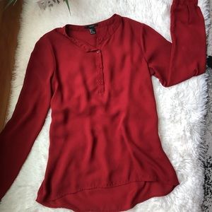 Forever 21 Burnt orange/ brown long sleeve shirt. Size M